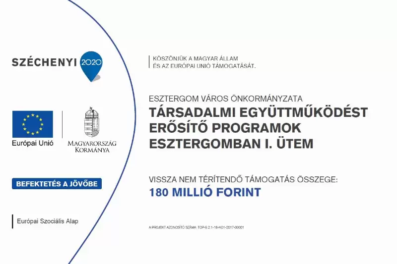 Társadalmi együttműködést erősítő programok Esztergomban I.  ütem