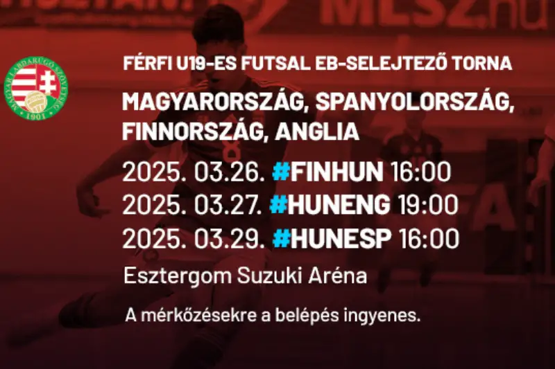 Férfi U19-es futsal EB-selejtező a Suzuki Arénában